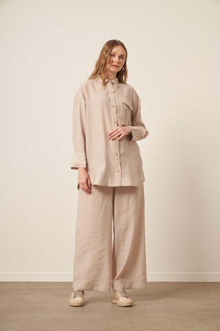 Ftz Women Kadın Modal Cepli Takım Beige 30717 Beige