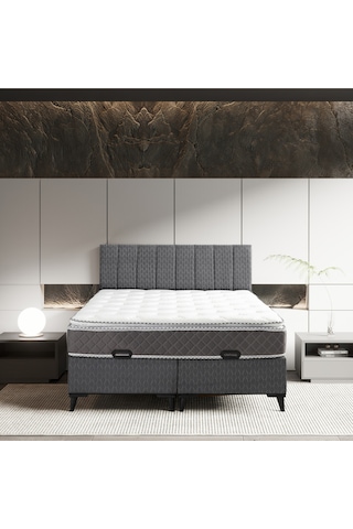 Luna Elite Çift Kişilik Yatak Baza Başlık Set 3'lü Set Konuma Özel Teslimat 160x200