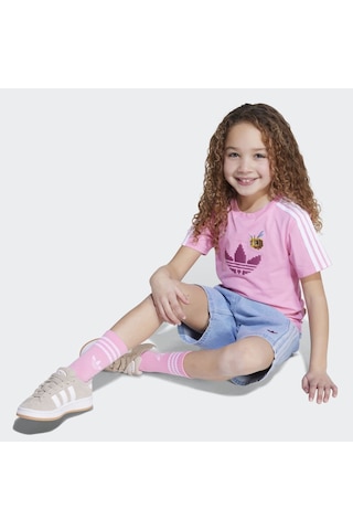 Adidas Jz9943 Tee D Short Set Çocuk Eşofman Takımı Pembe