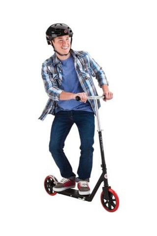 Siyah Renkli Carbon Lux Scooter, Şık Tasarım Açık Gri