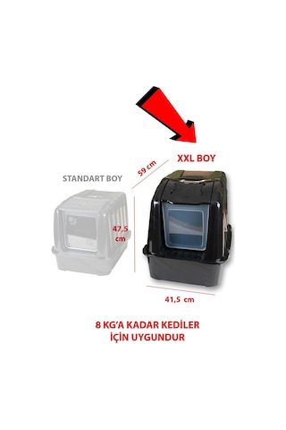 Xxl Kapalı Tuvalet+ Taşıma Sepeti+yatak+tırmalama+paspas+3 Katlı Oyuncak Kedi Başlangıç Seti-xxlkt4