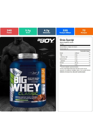 Bigjoy Big Whey Protein Tozu Classic 2376Gr - 4 Farklı Aroma