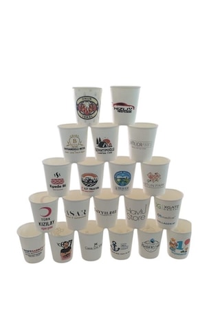Kişiye Özel Baskılı Karton Bardak 7'oz - 500 Adet 1