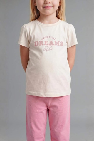Defacto %100 Pamuk Desenli 2li Kısa Kollu Pijama Takımı Kız Bebek I1005a526aubg285 Bej-bg285