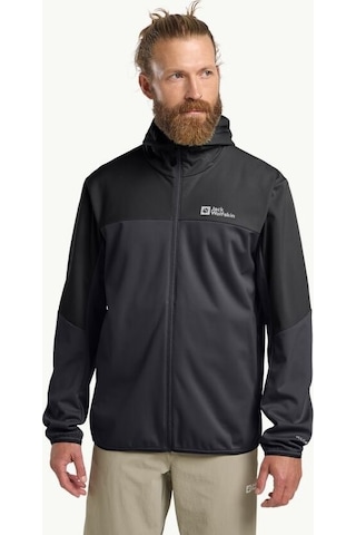 Jack Wolfskin Jack Wolfskın Feldberg Hoody M Erkek Phantom Softshell A63970-6350 Siyah