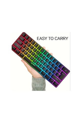 Fastbuy Pc Oyuncuları İçin Mini Rgb Kablo Klavye, Mekanik Klavye