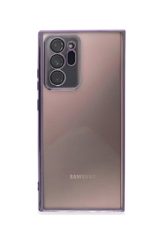 Samsung Galaxy Uyumlu Note 20 Ultra Kılıf Razer Lensli Silikon - Mor Çokrenkli