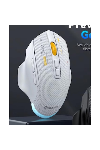 Mkespn Sxs-w601 7 Tuşlu Gaming Mouse Karbon Fiber 3 Modlu Kablolu - Bluetooth - Usb Alıcılı 12800 Dpı Makro Tanımlı Oyun Faresi 001
