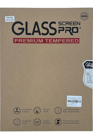 Nettech İpad Air 13 12.9 2024 Uyumlu Ön Koruma Cam Ekran Koruyucu - Şeffaf