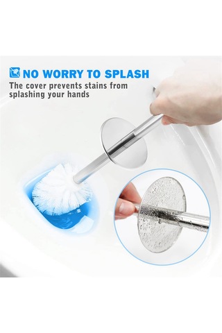 Tuvalet Fırçası Ve Tutucu, 2'li Uzun Saplı Tuvalet Fırçası, Siyah Siyah