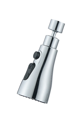 Ranyeek Banyo Mutfak Lavabo Kraanına Uyumlu Gümüş 3 Fonksiyonlu Yay/su Şeli/sprey Su Tasarruflu 360 Döner Anti-su Saçan Fiş