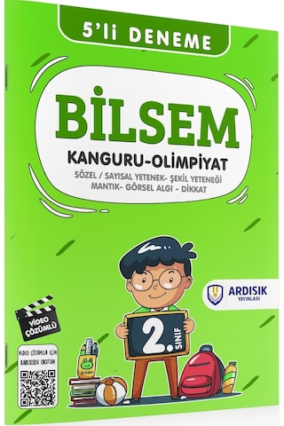 Ardışık Yayınları 2. Sınıf Bilsem Video Çözümlü Deneme Sınavı 5'li