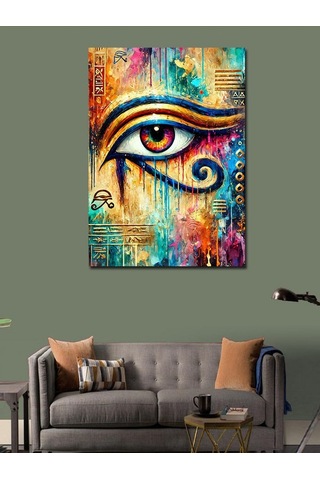 Kanvas Tablo Renkli Göz Deseni 70cmx100cm