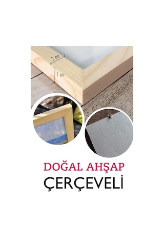 Artavessa Gerçek Ahşap Çerçeveli 3 Parça 3D Poster Tablo Seti - 3DARTSOHOSET100 15 x 20 15 x 20