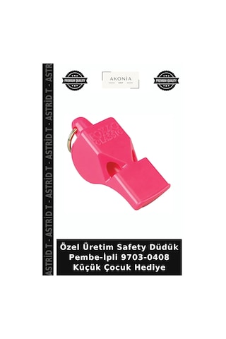 Özel Üretim Safety Düdük Pembe-ipli 9703-0408 Küçük Çocuk Hediye