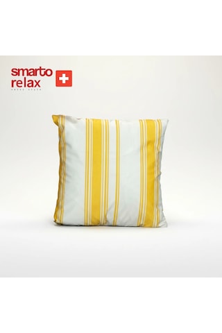 Smarto Relax Içi Dolgulu Kırlent 45x45 Cm Kare Salon & Berjer Kırlenti - Smr-kır-027 Beyaz - Sarı