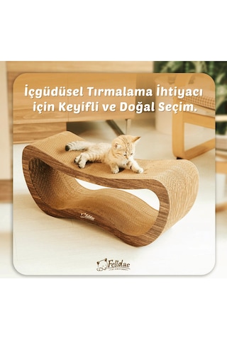 Oluklu Mukavva, Kedi Tırmalama Kanepesi Yatay Tırmalama / 67,5x28,5x24cm Large - Cs8 Dw