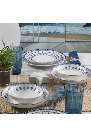 GÜRAL ATİNA 24 PARÇA 6 KİŞİLİK BONE YEMEK TAKIMI - 1614