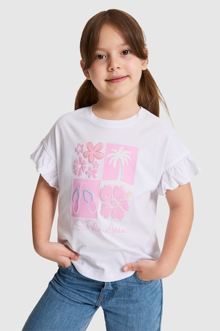 U.S. Polo Assn. Kız Çocuk Beyaz Tişört 50325654-vr013