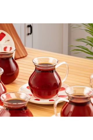 Perotti 17899 Filiz 12 Parça 6 Kişilik Çay Seti Çay Takımı 210 Ml Renkli