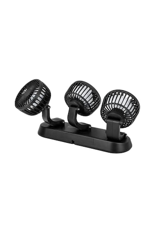 Fan10 Mini Araç Vantilatörü, 12 Volt Dc, Çakmaklık Bağlantılı, Plastik, Araç Numaratörlü 3 Lü Set