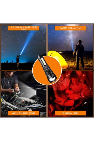 Onelight 48000 Lümen Çok Amaçlı El Feneri Siyah
