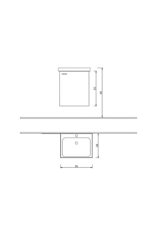 Denko Terra 50 Cm Mdf Banyo Dolabı Takımı Beyaz