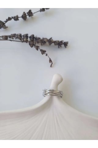 Çelik Silver Fashion Ayarlanabilir Yüzük Sevgiliye Hediye Gümüş