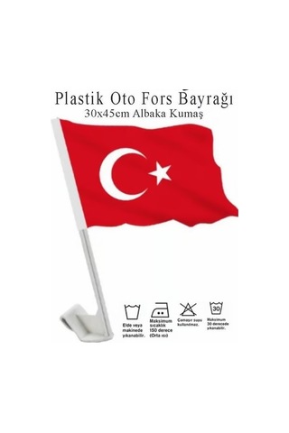 30x45 Cm Konvoy Bayrağı Alpaka Kumaş Dayanıklı, Canlı Renkli Araç Bayrağı 1 Adet Tek Ebat
