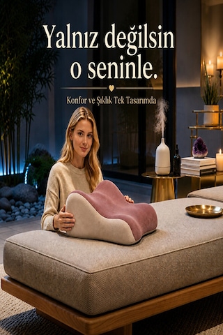 Premium Relax Ortopedik Destek Ve Pozisyon Yastığı Pembe