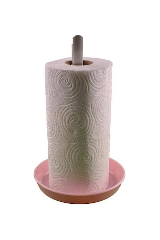 Hobibahçem Tezgahüstü Havluluk Özel Y Tasarım Plastik Kağıt Havlu Askısı Pembe