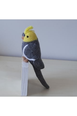 Amigurumi Kuş Muhabbet Kuşu Gri