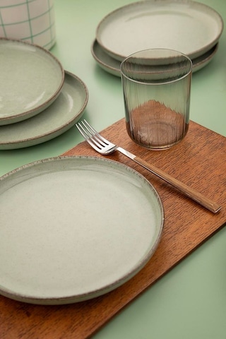 Moderna 6 Parça 19 Cm Düz Tabak Yeşil