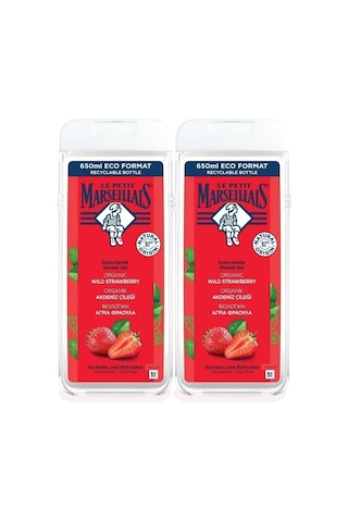 Le Petit Marseillais Akdeniz Çileği Banyo ve Duş Jeli 2 x 650 ML