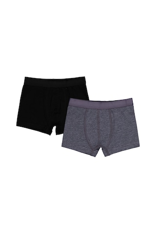 Civil Boys Gri-siyah 2-12 Yaş Erkek Çocuk 2'li Boxer - Standart
