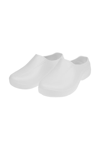 Qingmipy Hafif Ve Su Geçirmez Eva Terlikler, Hem Evde Hem İşte Kaymaz Tabanlı Rahat Ayakkabılar - Unisex Beyaz