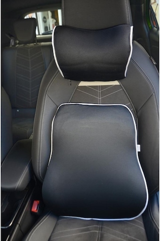 Araç Içi Visco Boyun Ve Sırt Bel Destek Yastığı Siyah Uyumlu