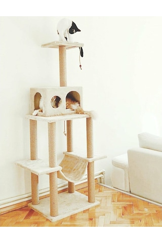 Turkuaz Pet TR-891 Zooplus Katlı Kedi Tırmalama Evi 65 x 45 x 155 CM Turkuaz Pet TR-891 Zooplus Katlı Kedi Tırmalama Evi 65 x 45 x 155 CM