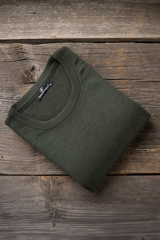 Woolen World Bisiklet Yaka Battal Büyük Boy Yünlü Triko Kazak Yeşil