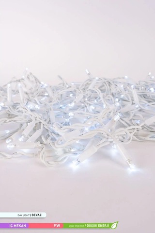 ACK Seri LED Süsleme Saçak 6500K Beyaz Işık 220V 2m Beyaz