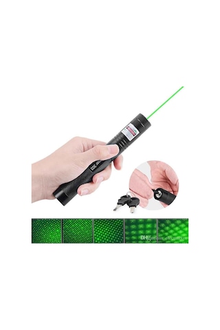 Kalem Lazer Sunum Lazeri Yeşil Lazer Pointer Şarjlı Kilitli Kutul Yeşil