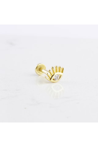 Glorria Altın Göz Tragus Piercing Çok Renkli 23924105