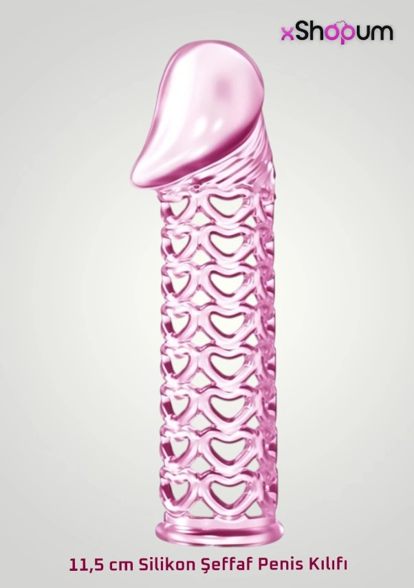 xShopum 11,5 Cm Silikon Şeffaf Penis Kılıfı