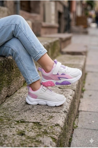 Fort Rory Cool Anatomik Rahat Sneaker Kız Çocuk Ayakkabı Beyaz-pudra