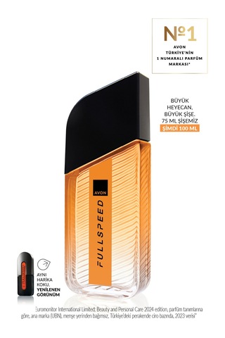 Avon Full Speed Erkek Parfüm Edt 75 Ml Ve 50 Ml Roll On Hediyelik Set Şık Tasarım Turunçgil