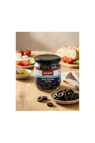 Siyah Dilimli Zeytin 200 Gr Cam Kavanoz Siyah Dilimli Zeytin 200 Gr Cam Kavanoz