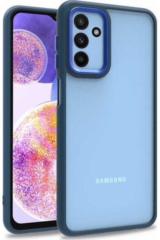 Samsung Uyumlu Galaxy M23 Kılıf Zore Flora Kapak Mavi