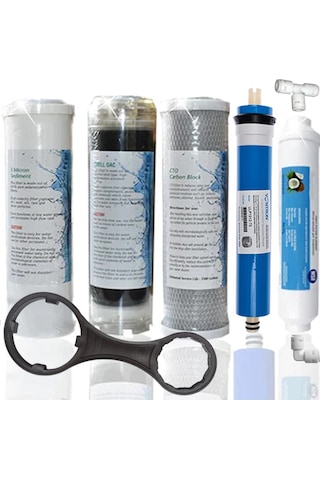 Reverse Osmosis Filtre Su Arıtma 5'Li Set Membran Seçenekli