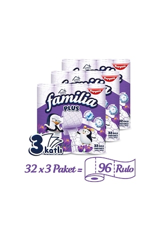 Tuvalet Kağıdı Plus Sihirli Çiçek 3 Kat 32x3:96 Rulo