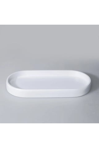 By Selim Linen Beyaz 5 Parça Polyester Banyo Seti Beyaz